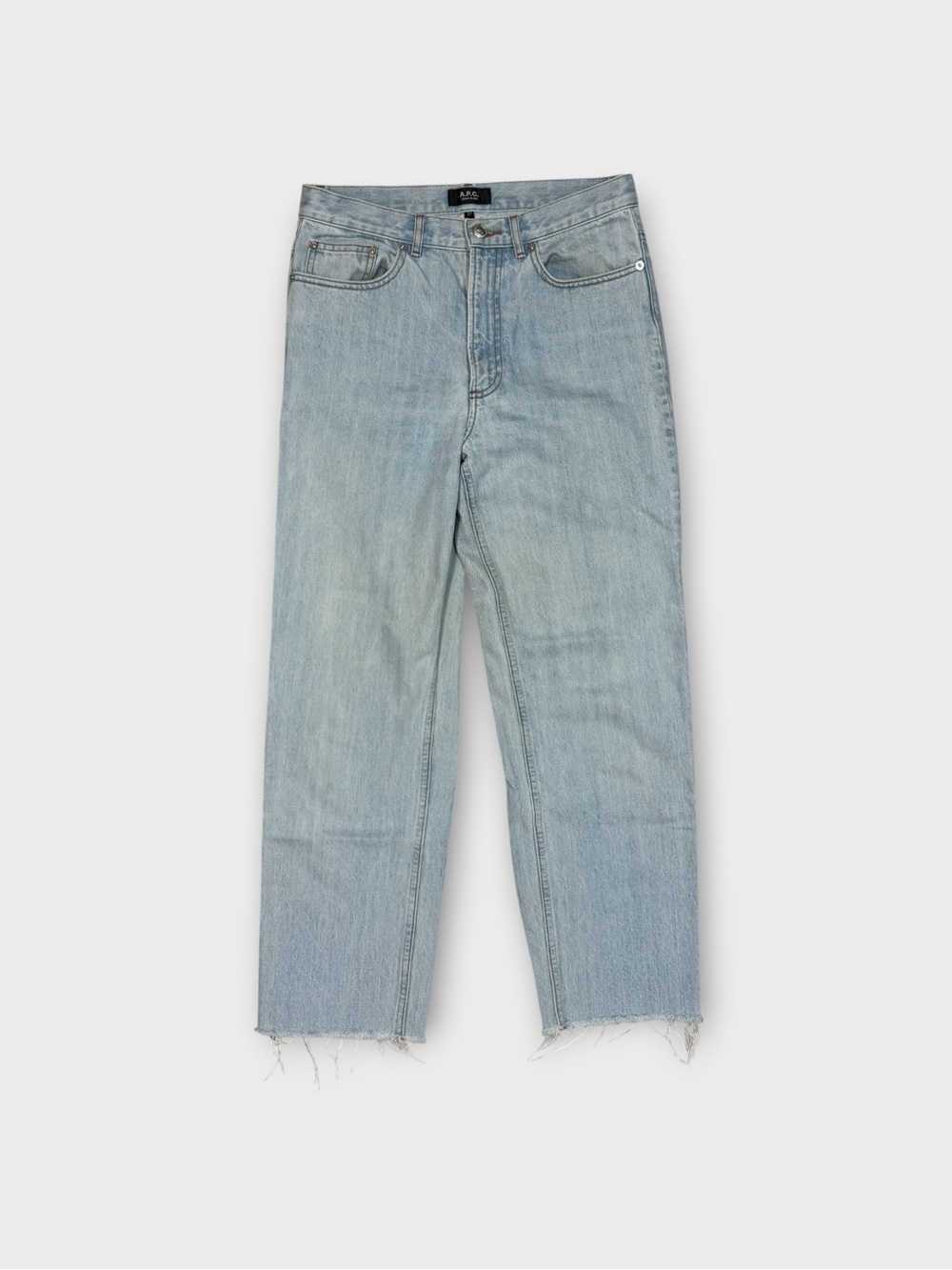 A.P.C. JEAN ALAN LIGHT WASH CROPPED STRAIGHT JEANS